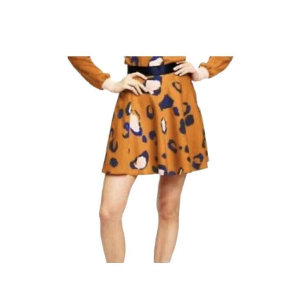 3.1 Phillip Lim for Target Orange Leopard Print A-Line Skirt Womens Size 14